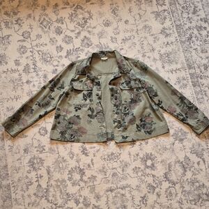 Westport Olive Floral Utility Jacket